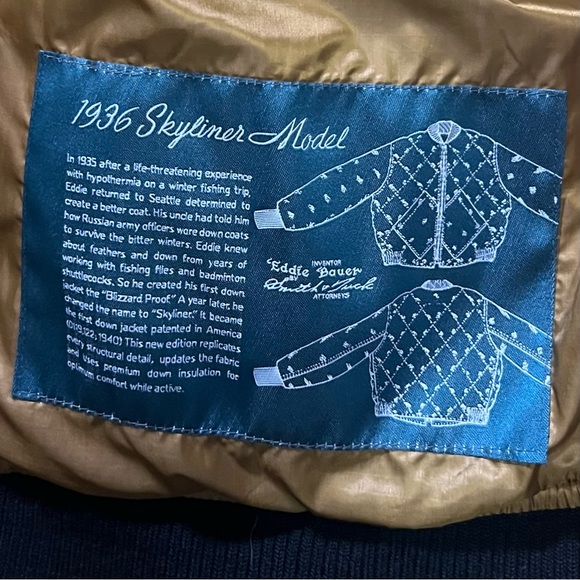 Eddie Bauer Men's 1936 Skyliner Model Down Jacket Sz Tall Medium NWT - Picture 12 of 15